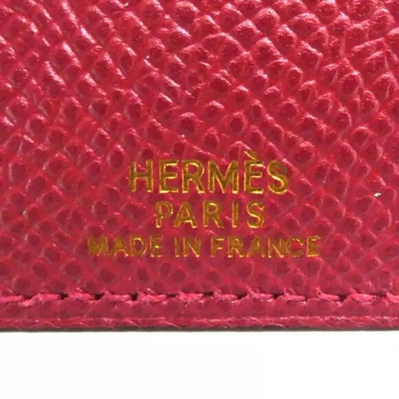 Auth HERMES Agenda/Note Cover Brown/Red Leather - e59922g - Picture 10 of 11